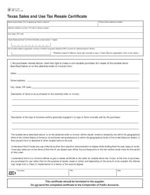 texas reseller certificate