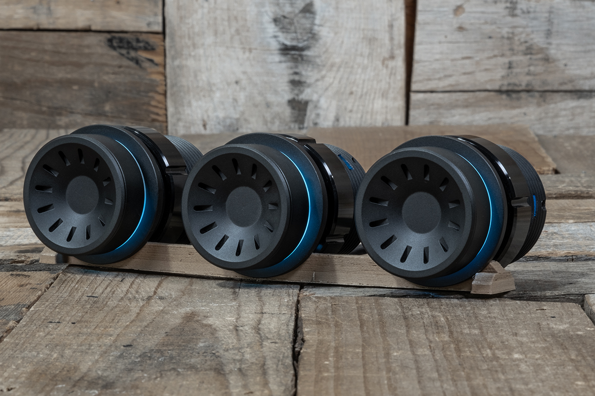 RM-16-7049B-C-L QUANTUM POD CYAN LED SYNISTER BLACK LEFT