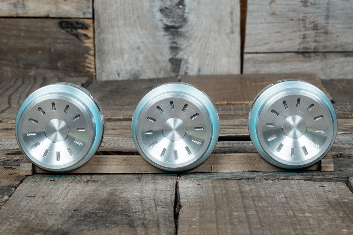 RM-16-7049S-C-C QUANTUM PODS CYAN LED SATIN STRAIGHT