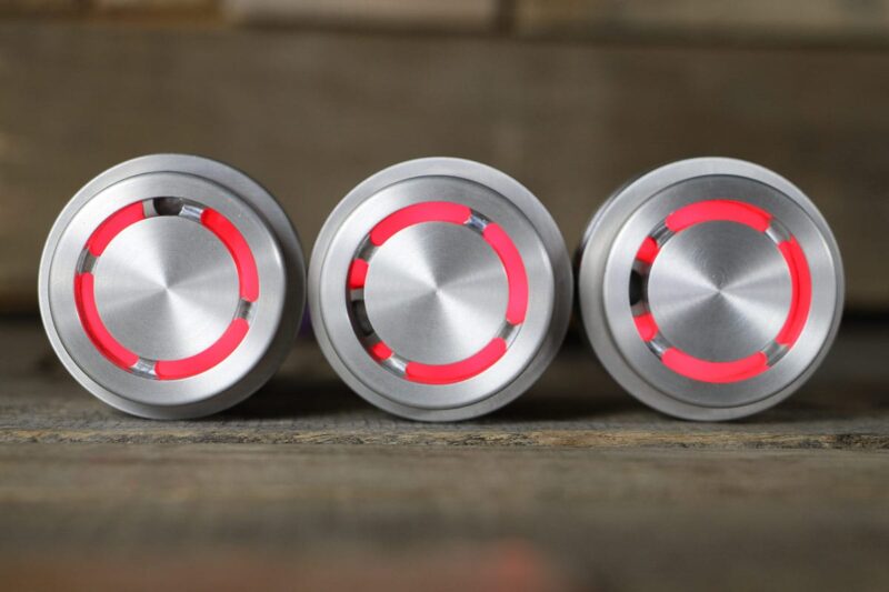 REACTOR PODS SMOOTH KNOB SATIN RED LED STRAIGHT